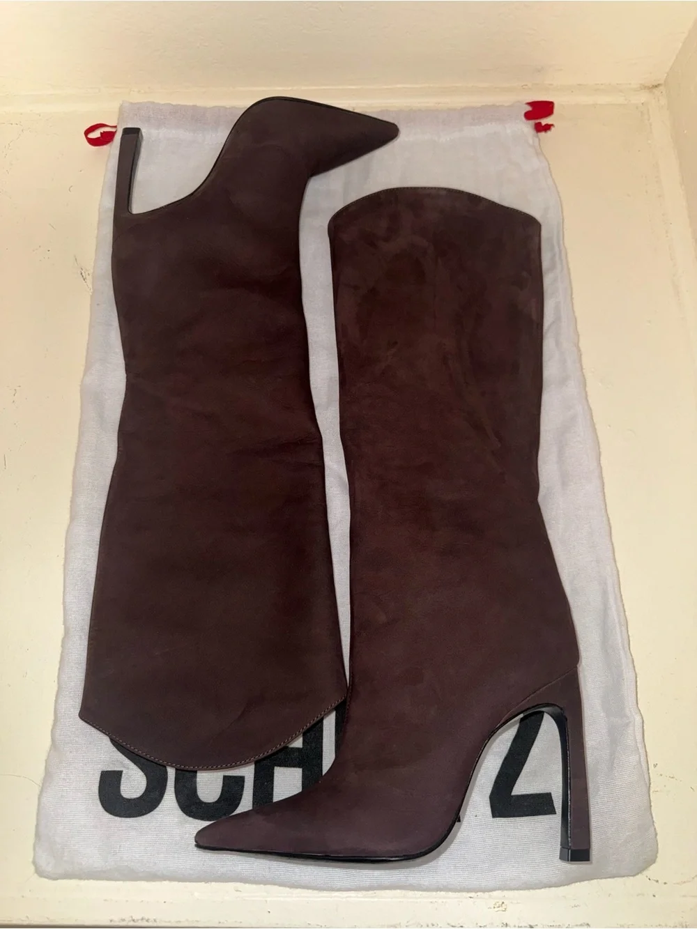 Schultz Maryana Sculpt dark chocolate knee high boots size 6